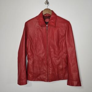 Whet Blu NYC Red Leather Jacket Women's Medium
